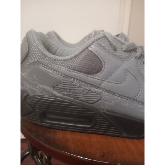 Mens Size 10 Nike Air Max 90 Grey Reflective Athletic Running Shoes DZ4504-002 - Picture 4 of 15